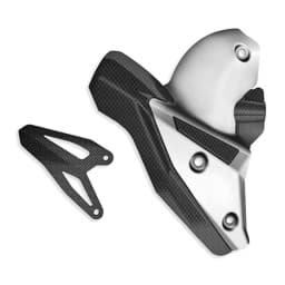 Zeige Details für Ducati - Wärmeschutz aus eloxiertem Aluminium und Kohlefaser Bild von Ducati - Wärmeschutz aus eloxiertem Aluminium und Kohlefaser