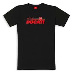 Bild von Ducati Graphic Tricolore T-Shirt schwarz mit rotem Aufdruck kurzarm
